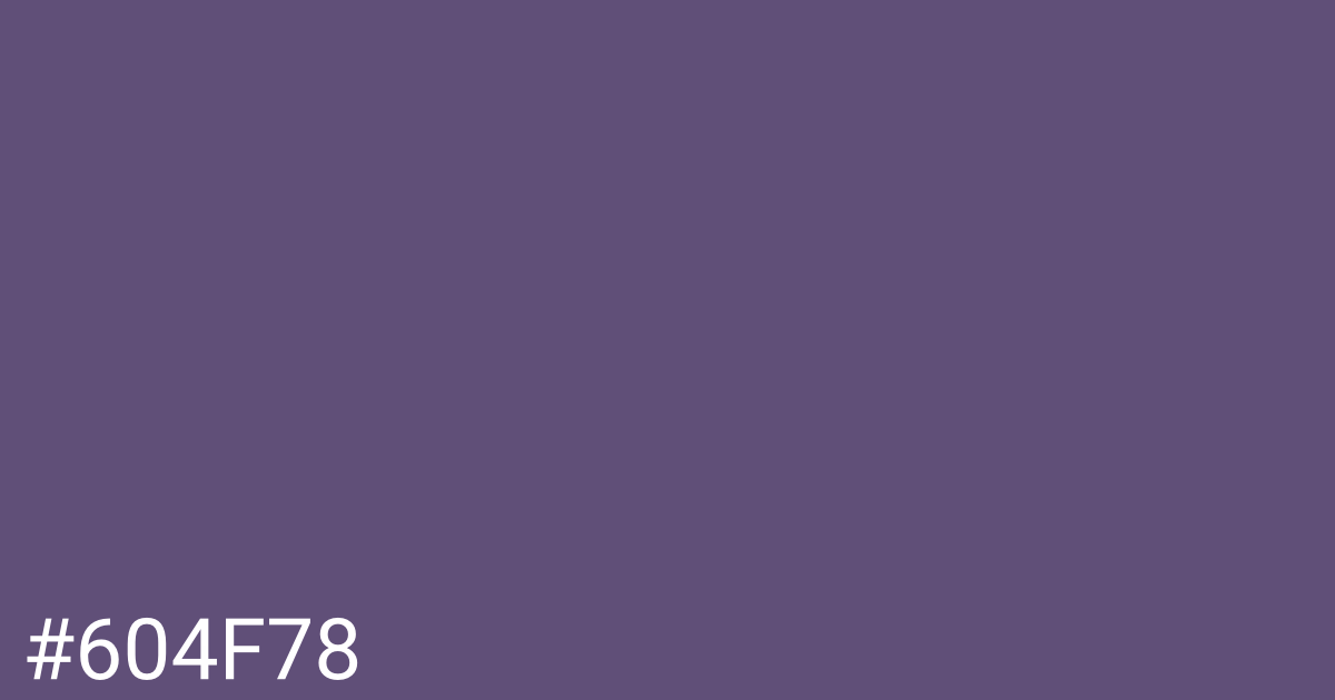 Hex color #604f78 graphic