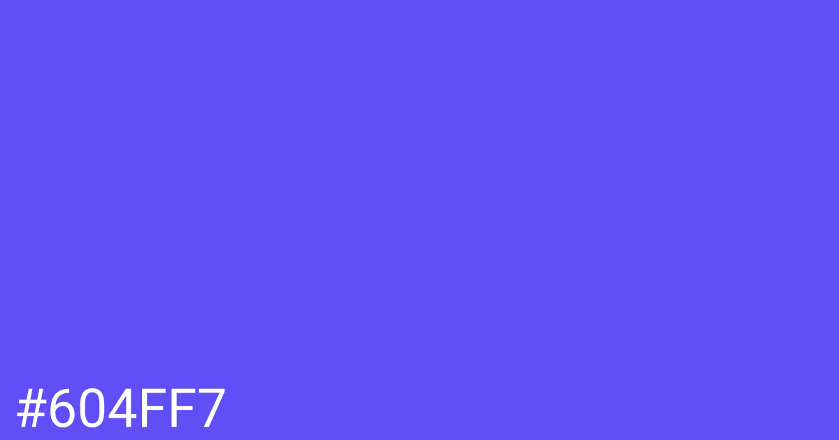 Hex color #604ff7 graphic