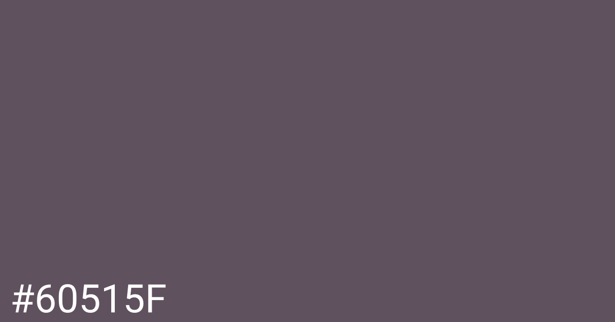 Hex color #60515f graphic