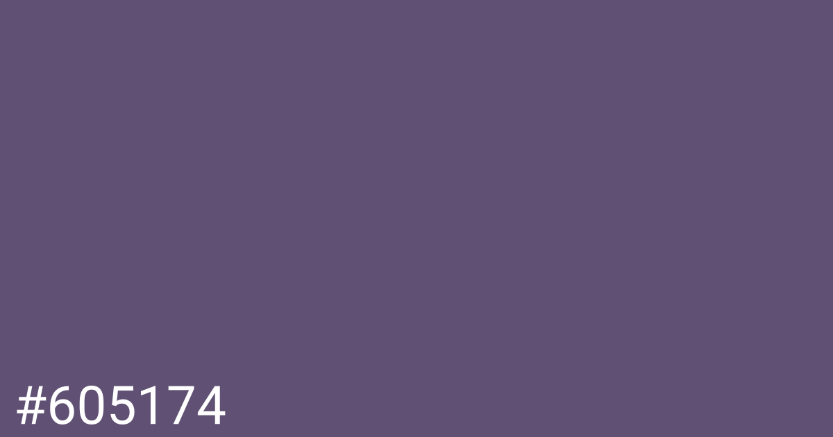 Hex color #605174 graphic