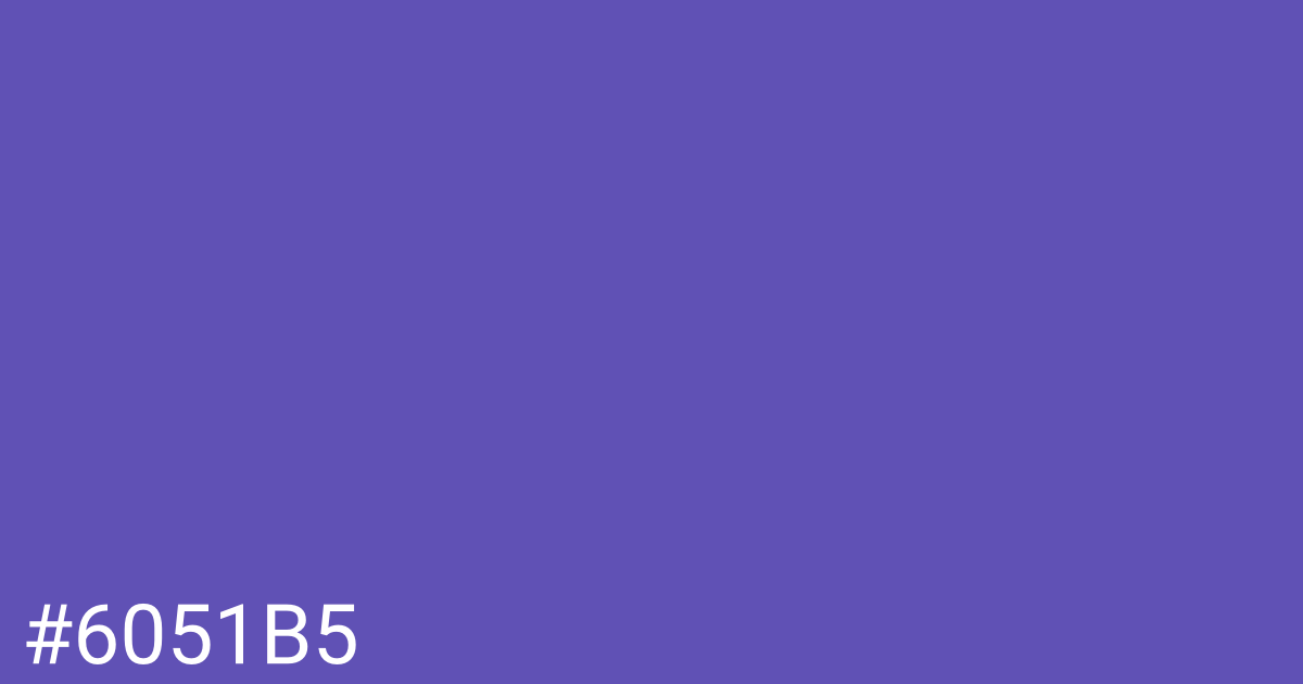 Hex color #6051b5 graphic