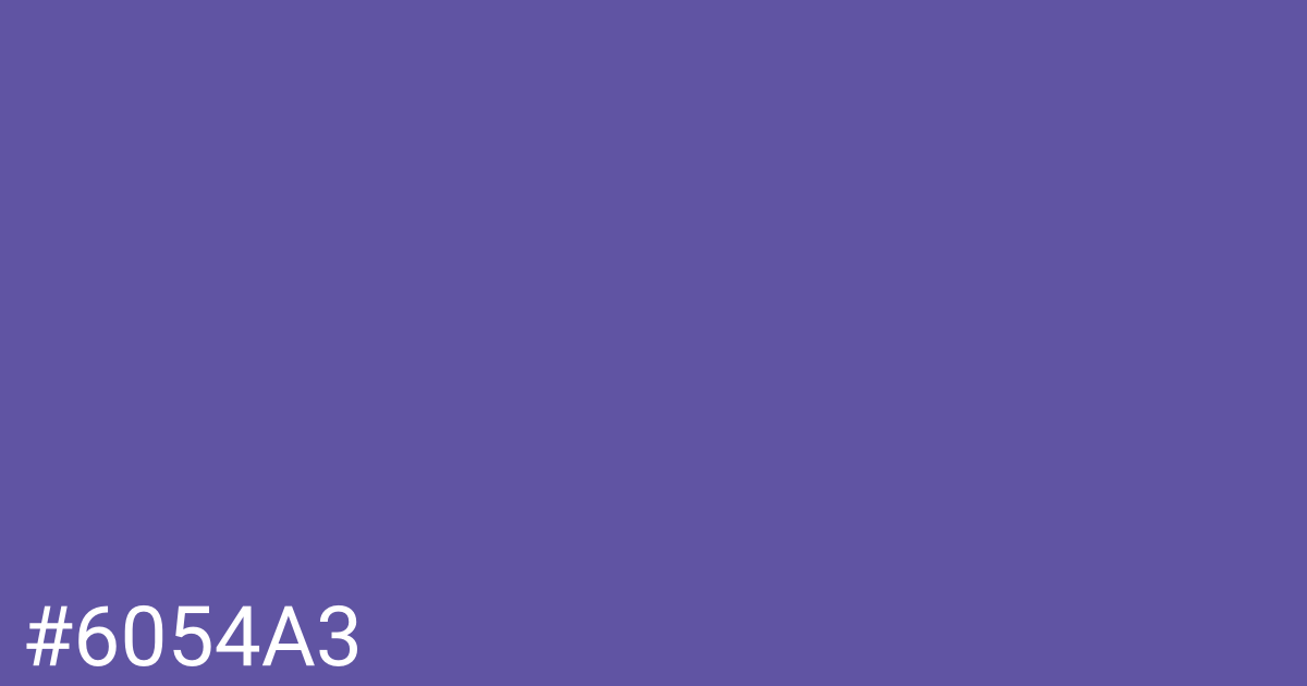 Hex color #6054a3 graphic