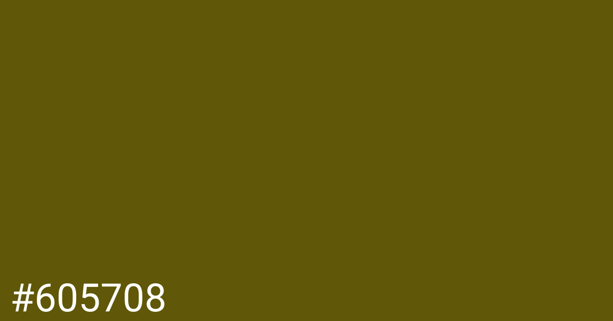 Hex color #605708 graphic