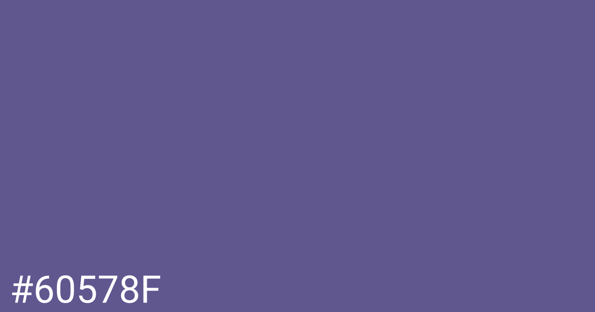 Hex color #60578f graphic