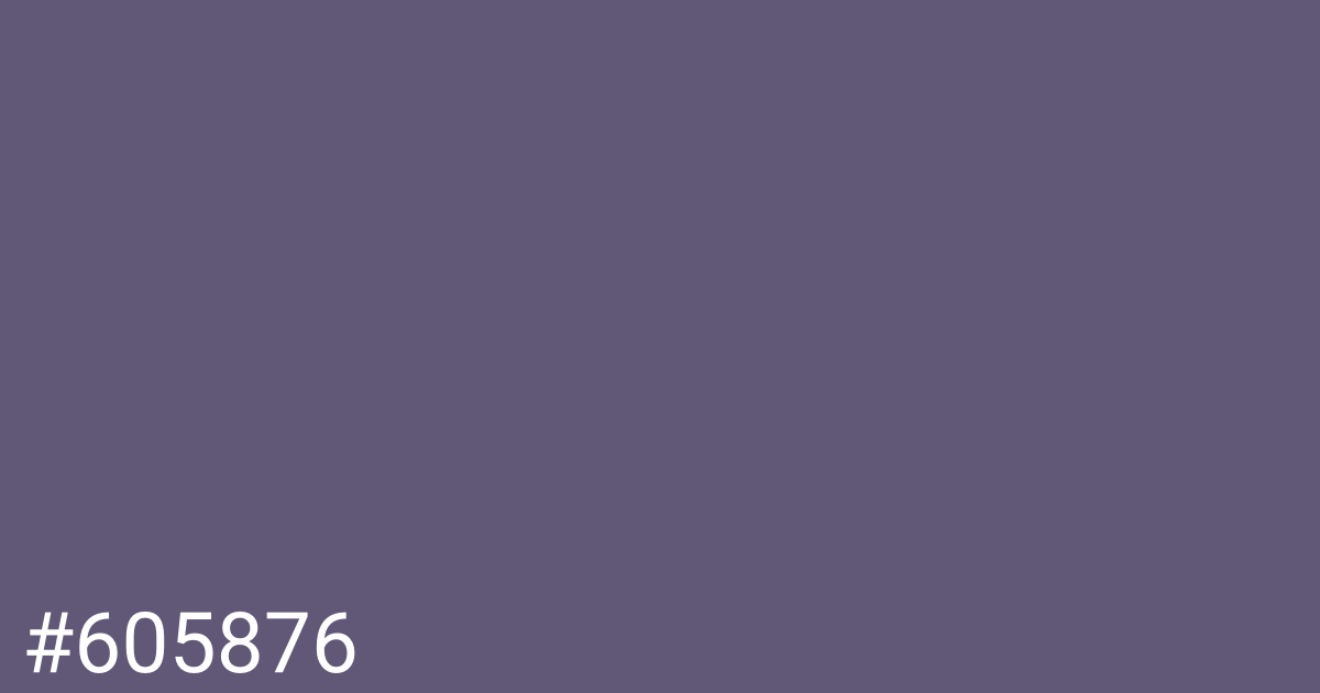 Hex color #605876 graphic