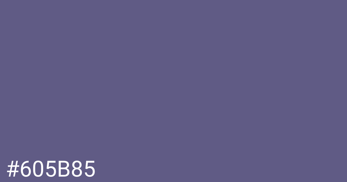 Hex color #605b85 graphic