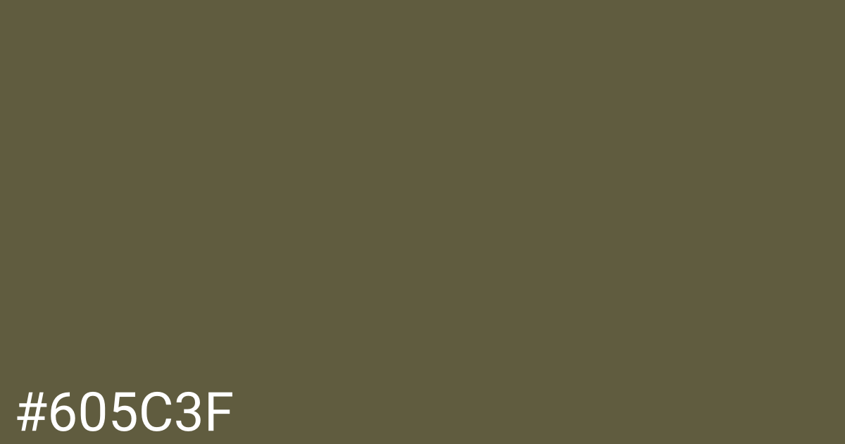 Hex color #605c3f graphic