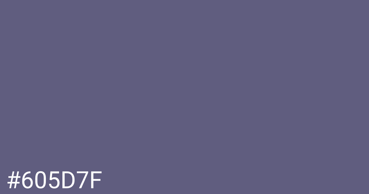 Hex color #605d7f graphic