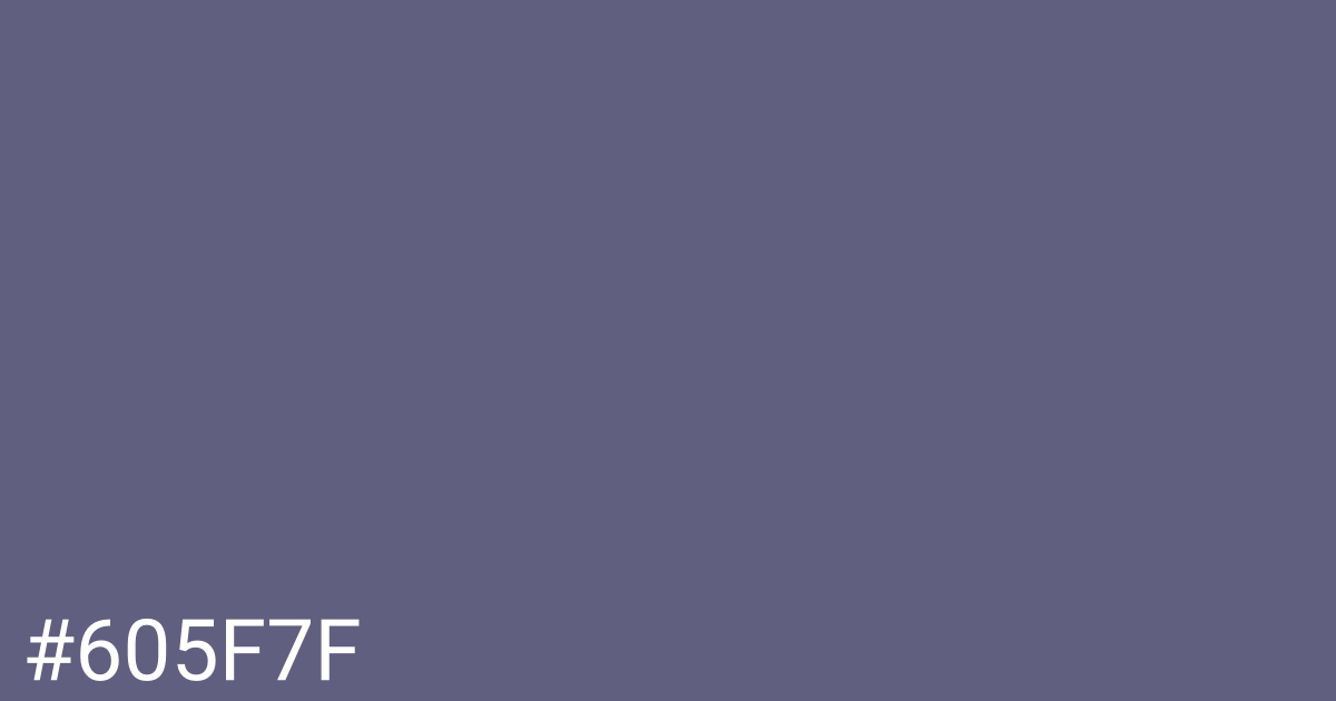 Hex color #605f7f graphic