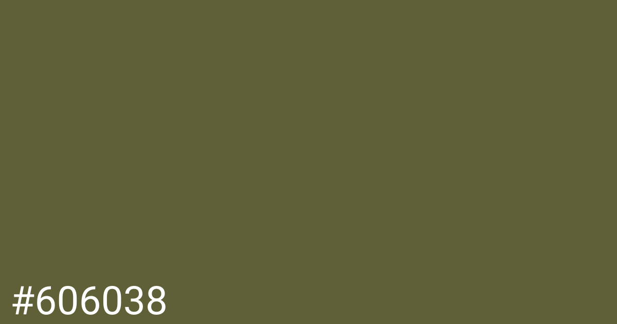 Hex color #606038 graphic