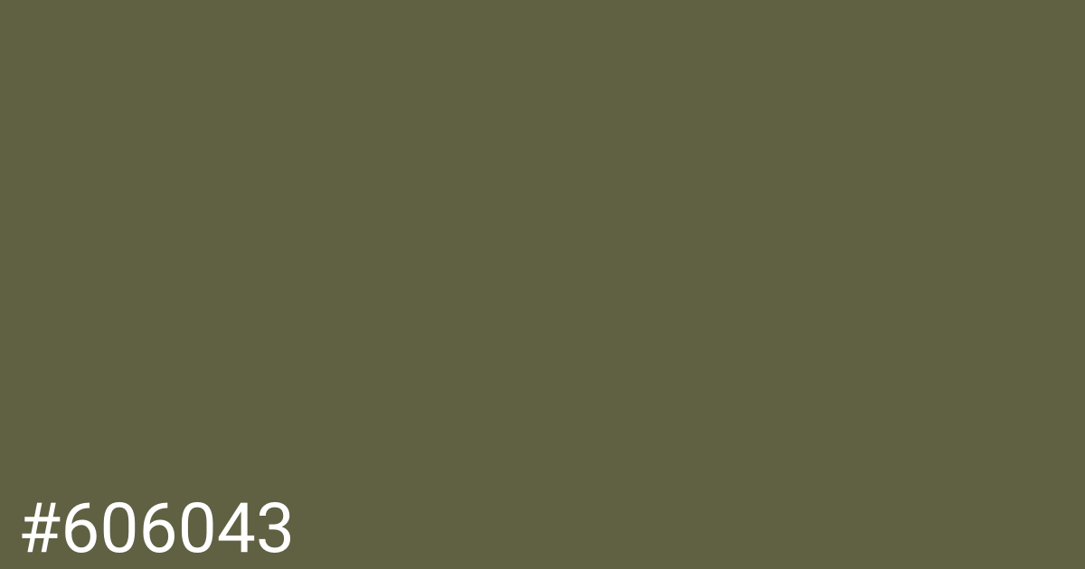 Hex color #606043 graphic