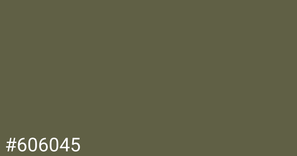 Hex color #606045 graphic