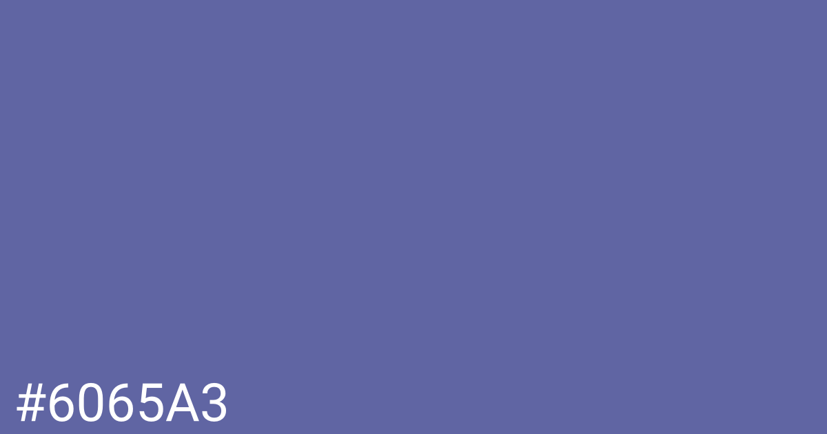 Hex color #6065a3 graphic