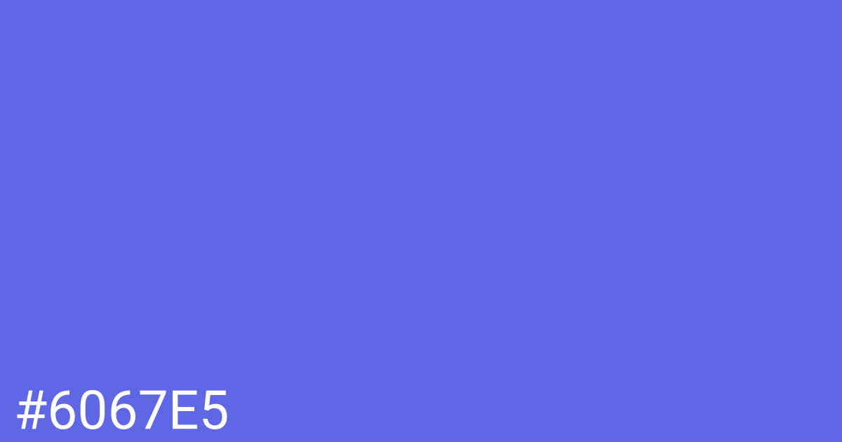 Hex color #6067e5 graphic