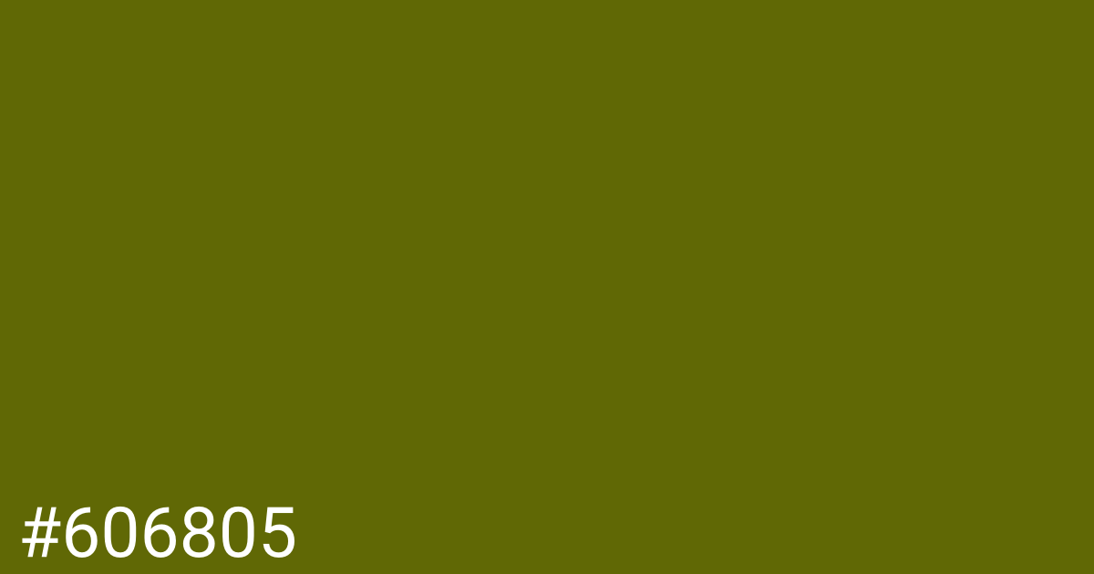 Hex color #606805 graphic