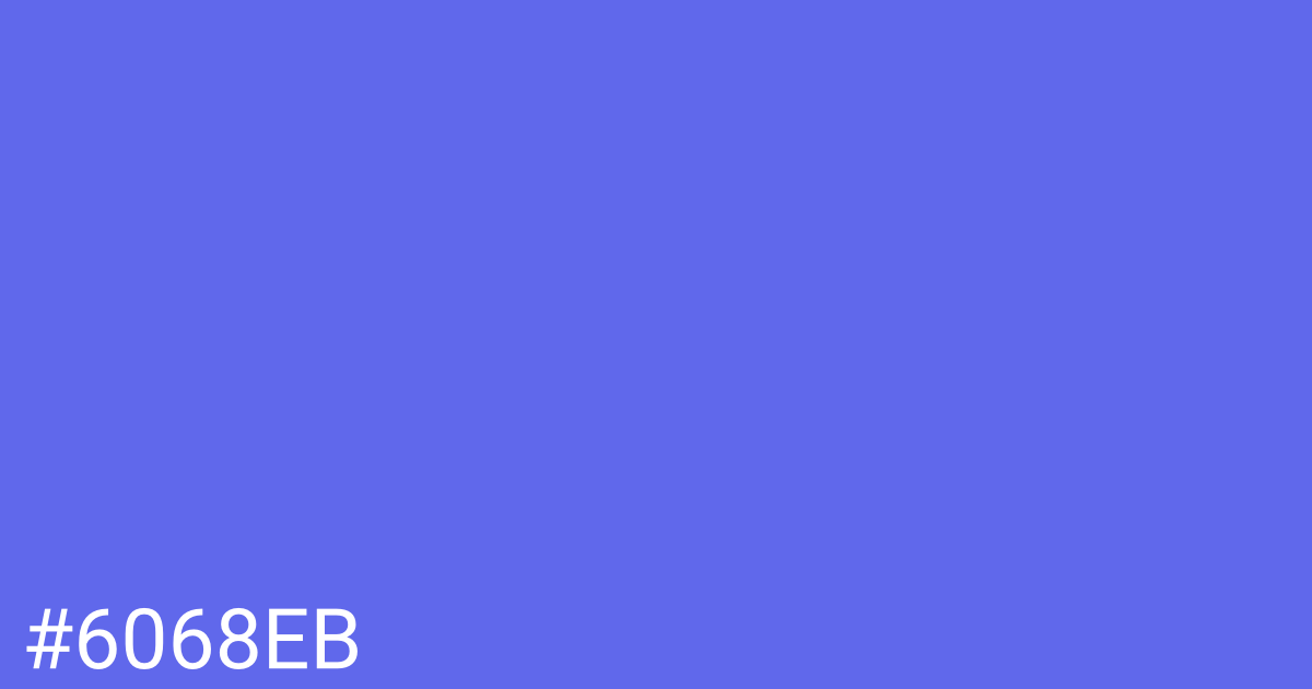 Hex color #6068eb graphic