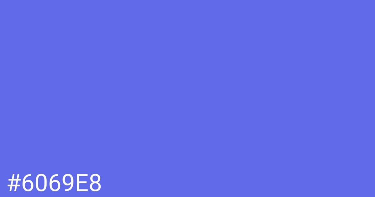 Hex color #6069e8 graphic