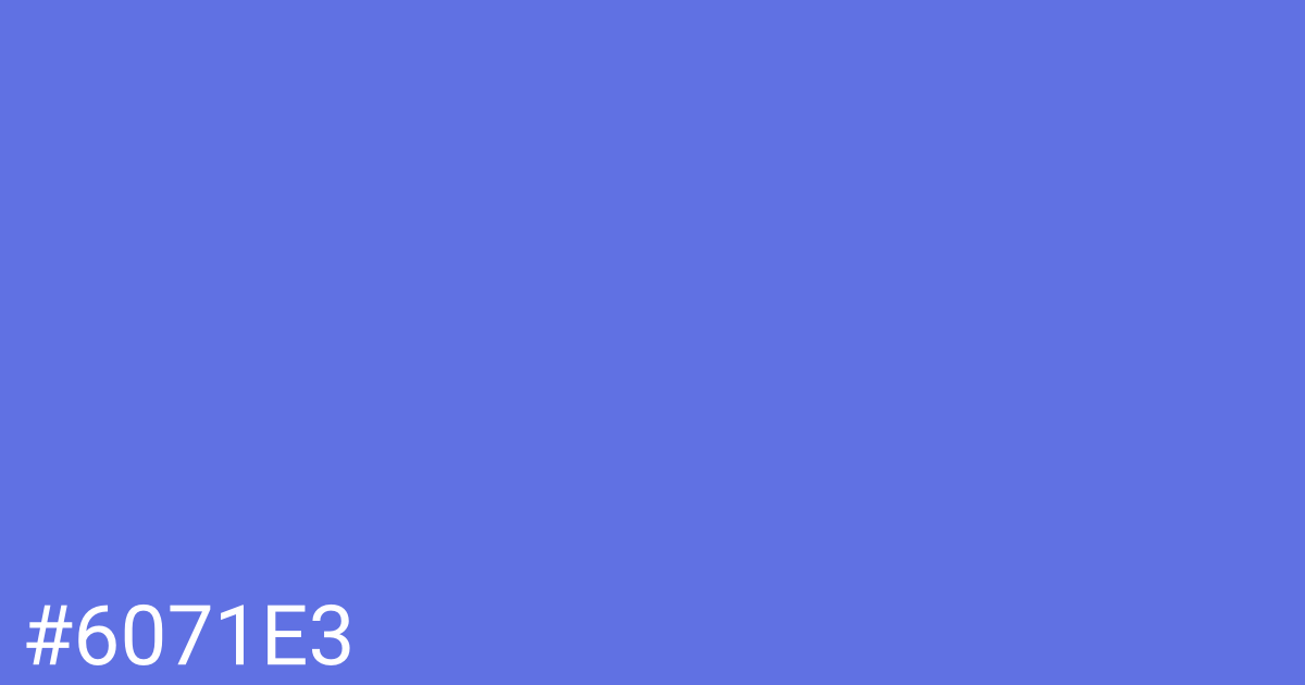 Hex color #6071e3 graphic