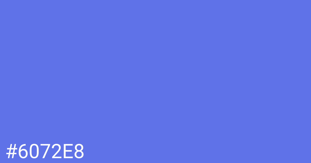 Hex color #6072e8 graphic