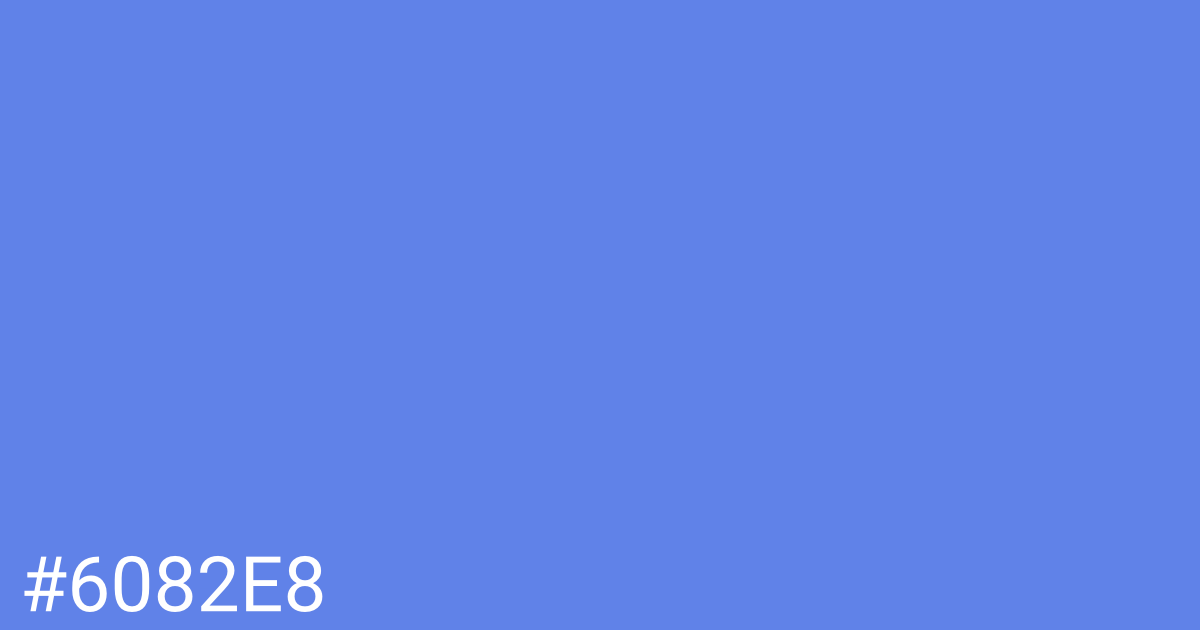 Hex color #6082e8 graphic