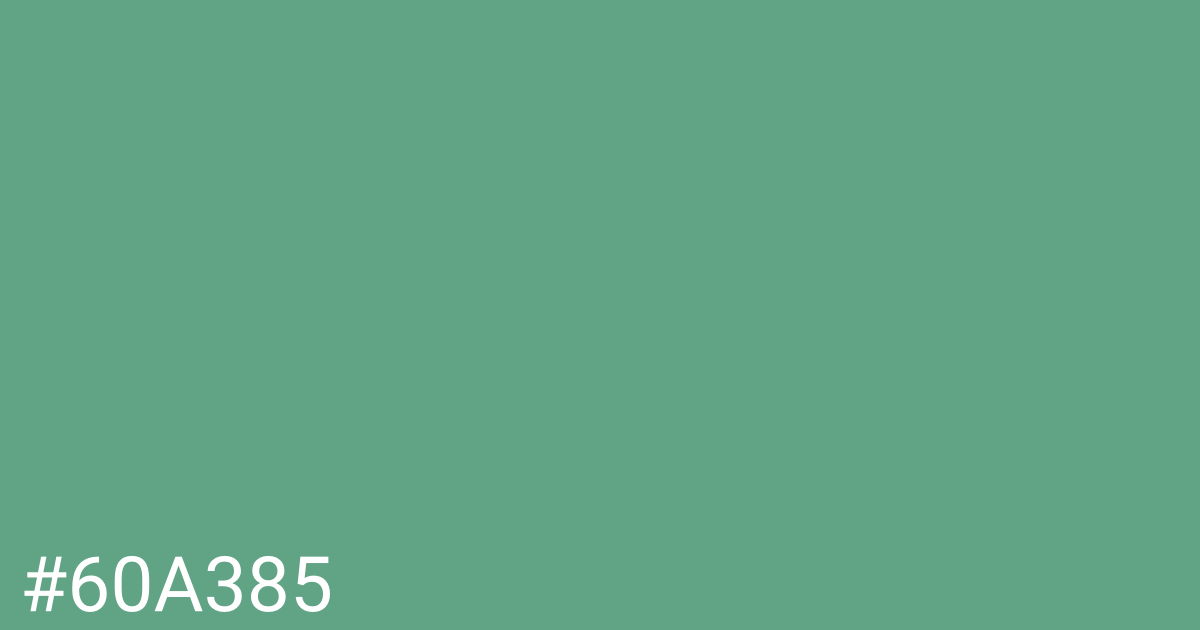 Hex color #60a385 graphic