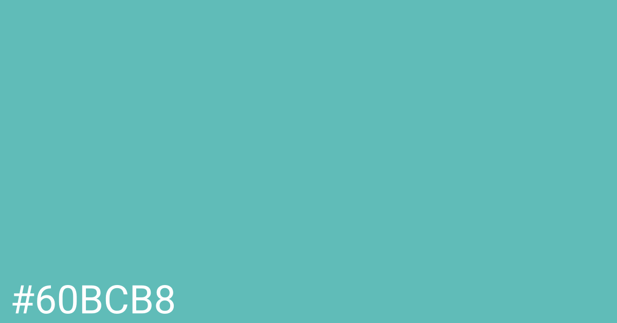 Hex color #60bcb8 graphic