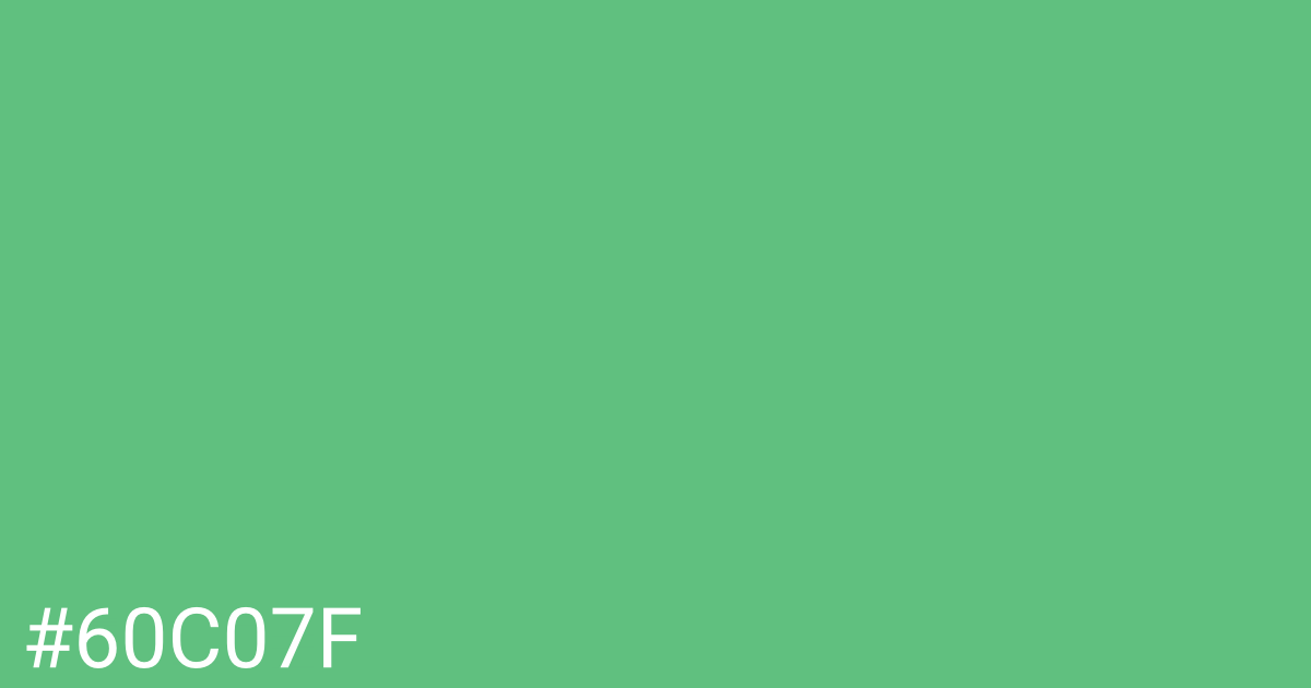 Hex color #60c07f graphic