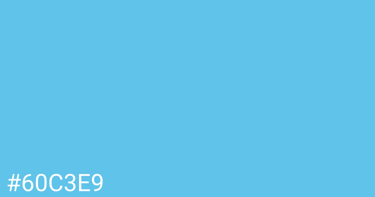 Hex color #60c3e9 graphic