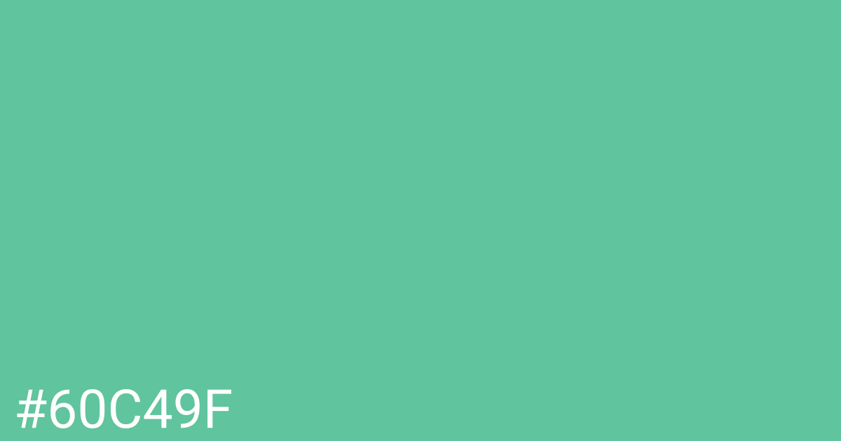 Hex color #60c49f graphic