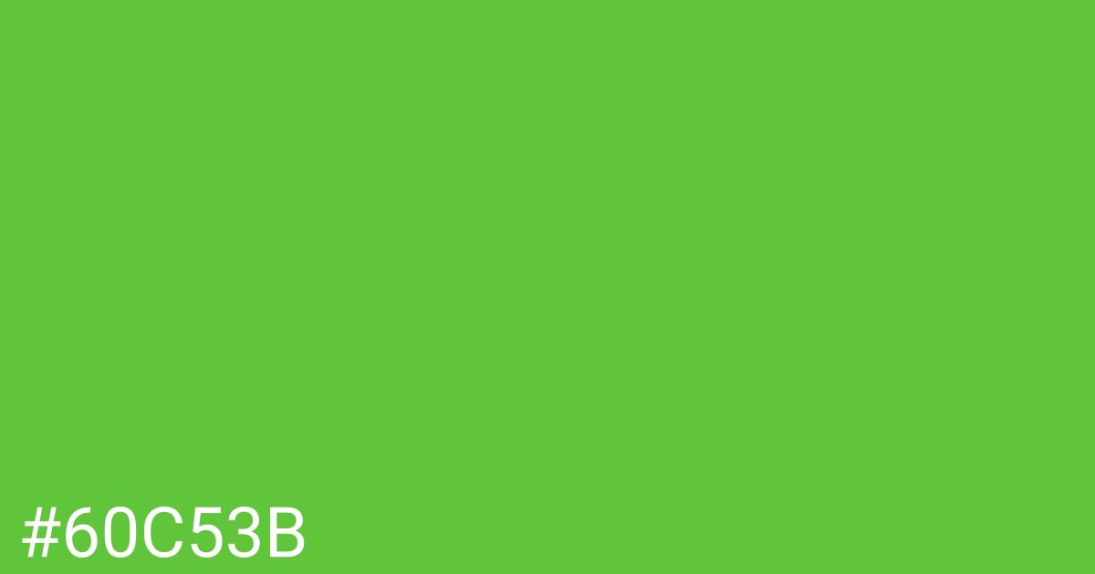 Hex color #60c53b graphic