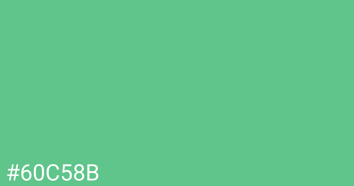 Hex color #60c58b graphic