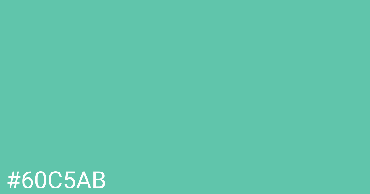 Hex color #60c5ab graphic