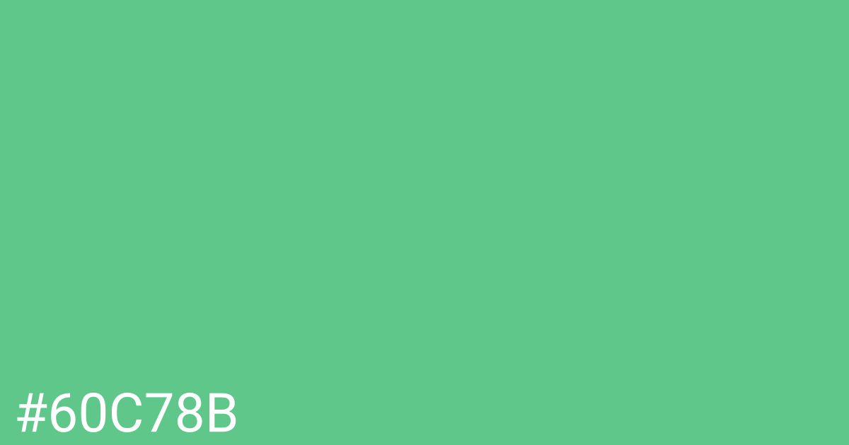 Hex color #60c78b graphic