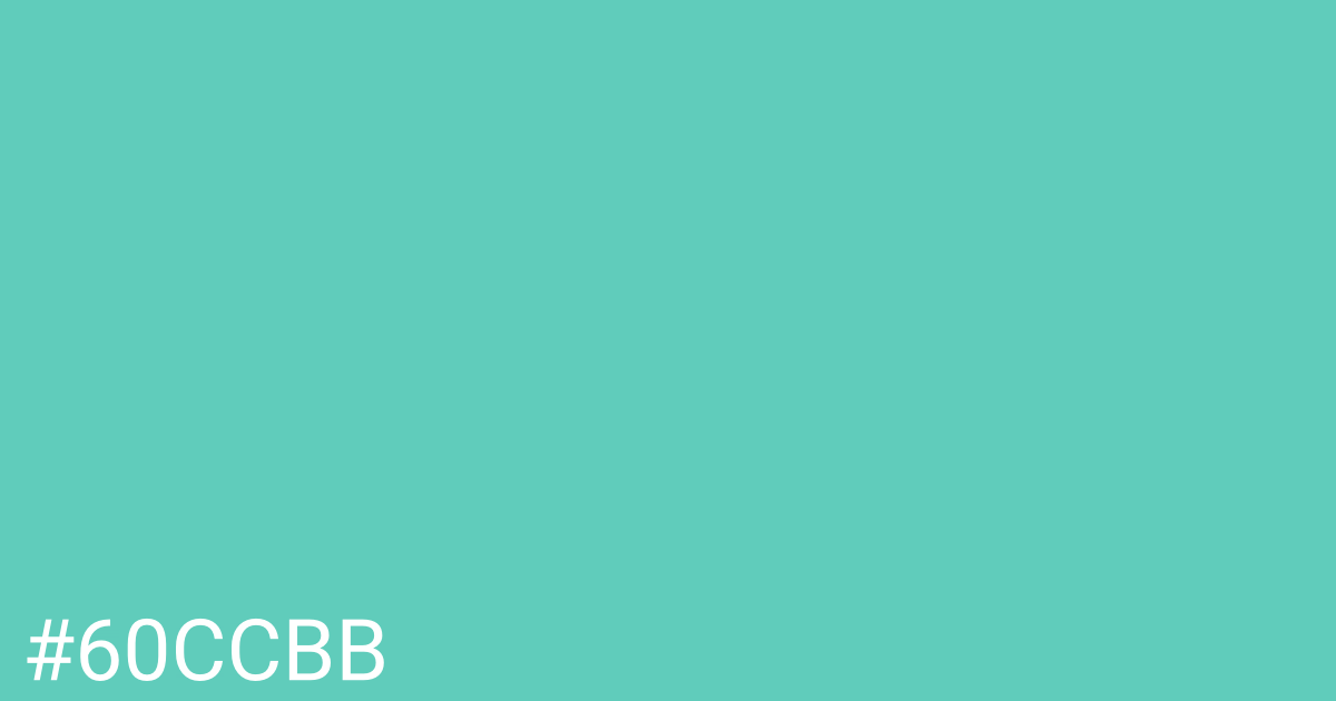 Hex color #60ccbb graphic