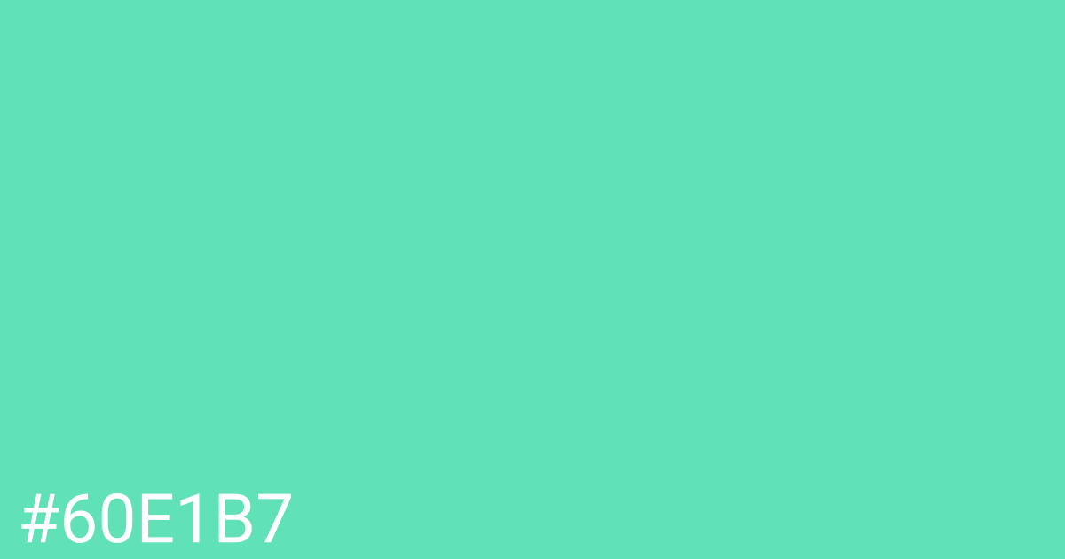 Hex color #60e1b7 graphic