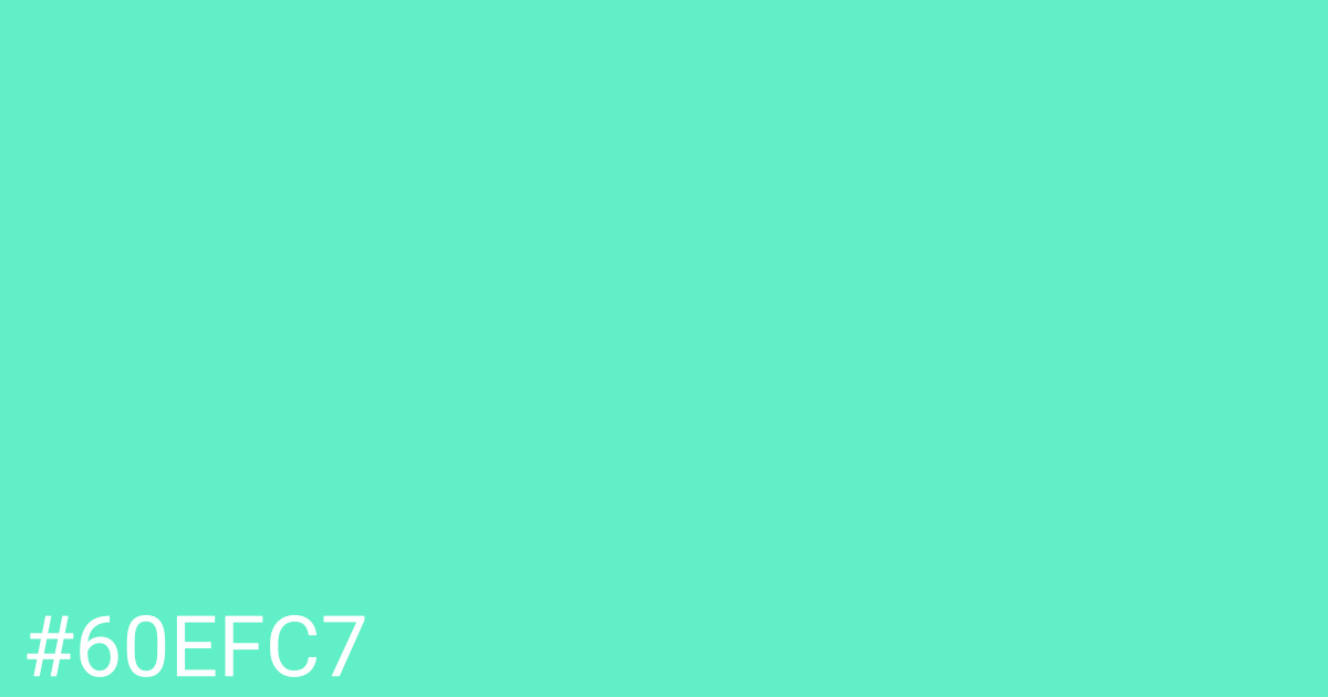 Hex color #60efc7 graphic