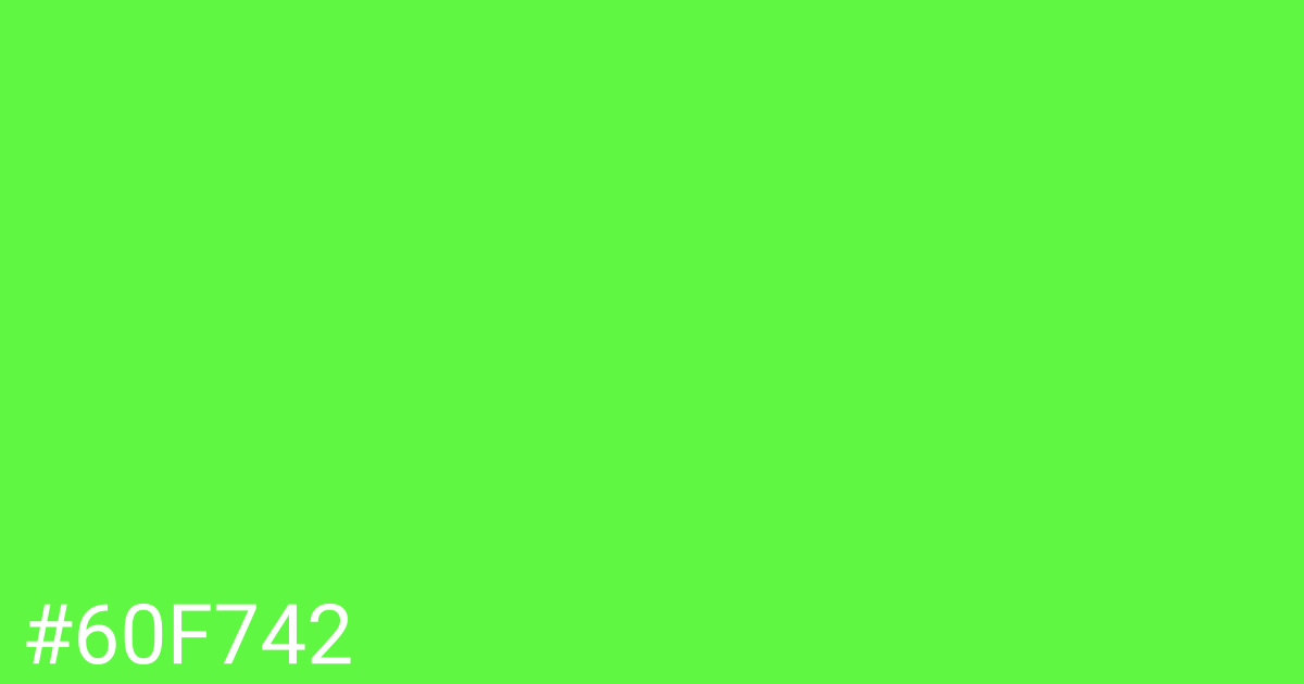 Hex color #60f742 graphic