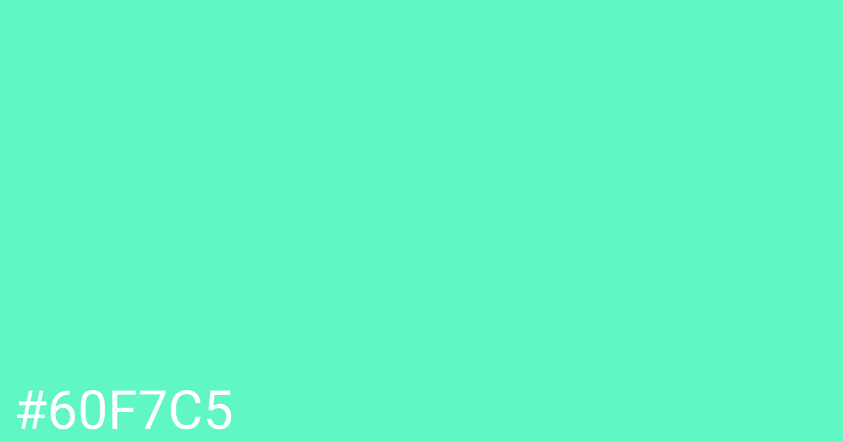 Hex color #60f7c5 graphic