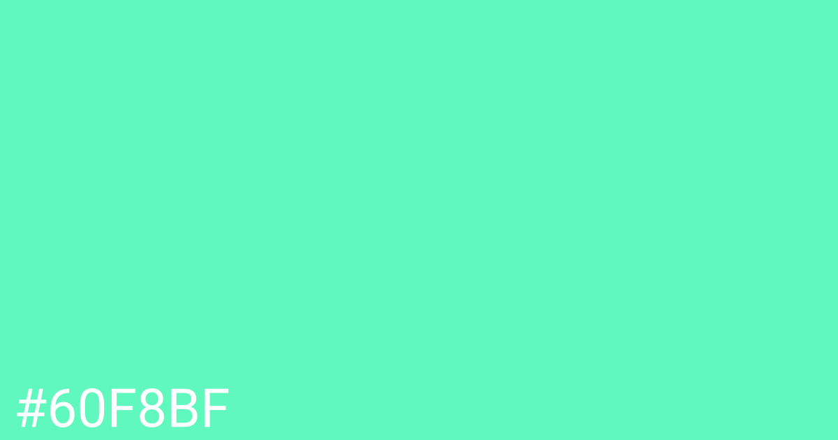 Hex color #60f8bf graphic