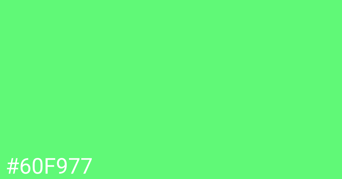 Hex color #60f977 graphic