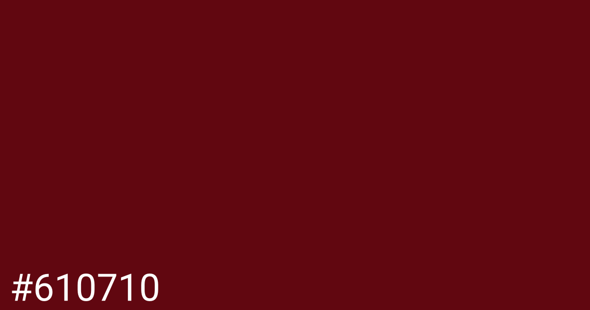 Hex color #610710 graphic