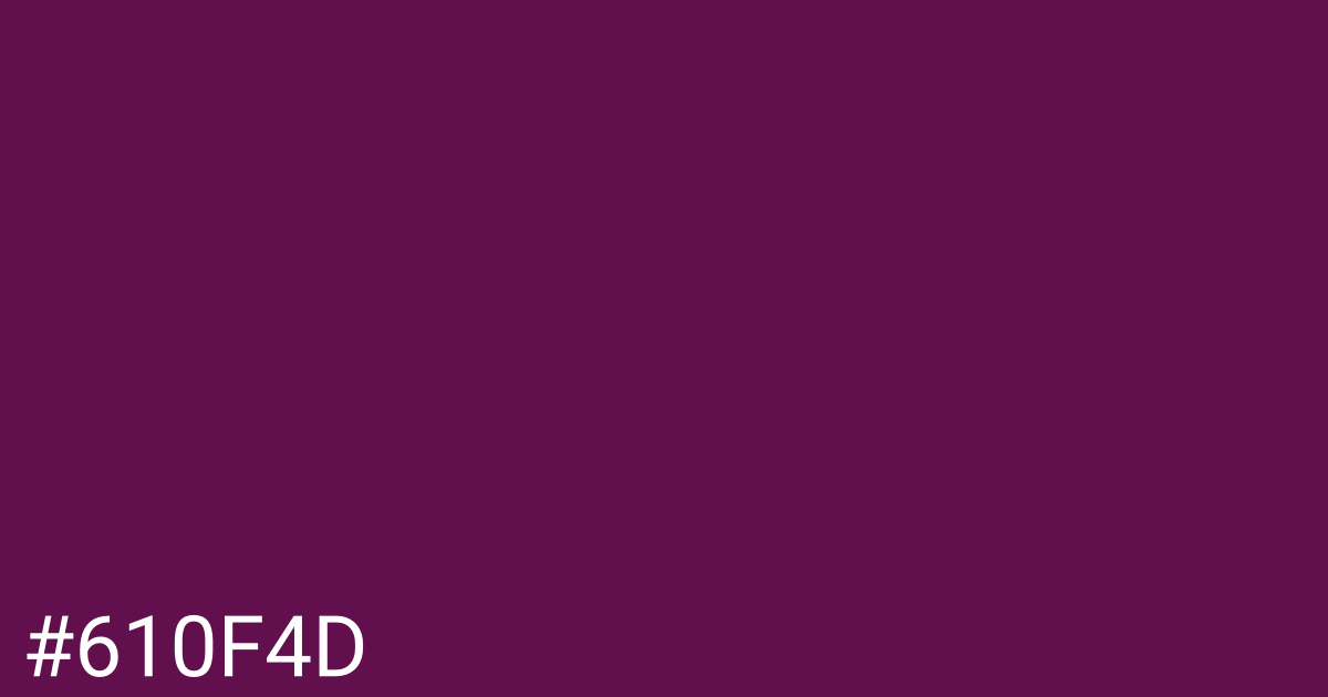 Hex color #610f4d graphic