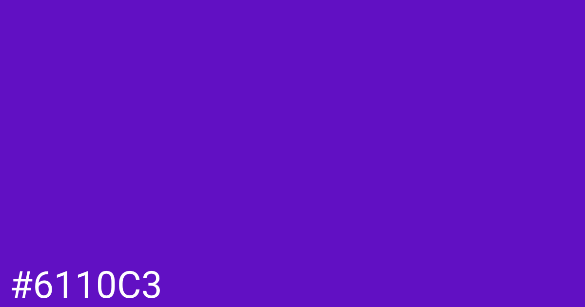 Hex color #6110c3 graphic
