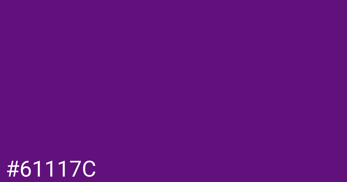 Hex color #61117c graphic