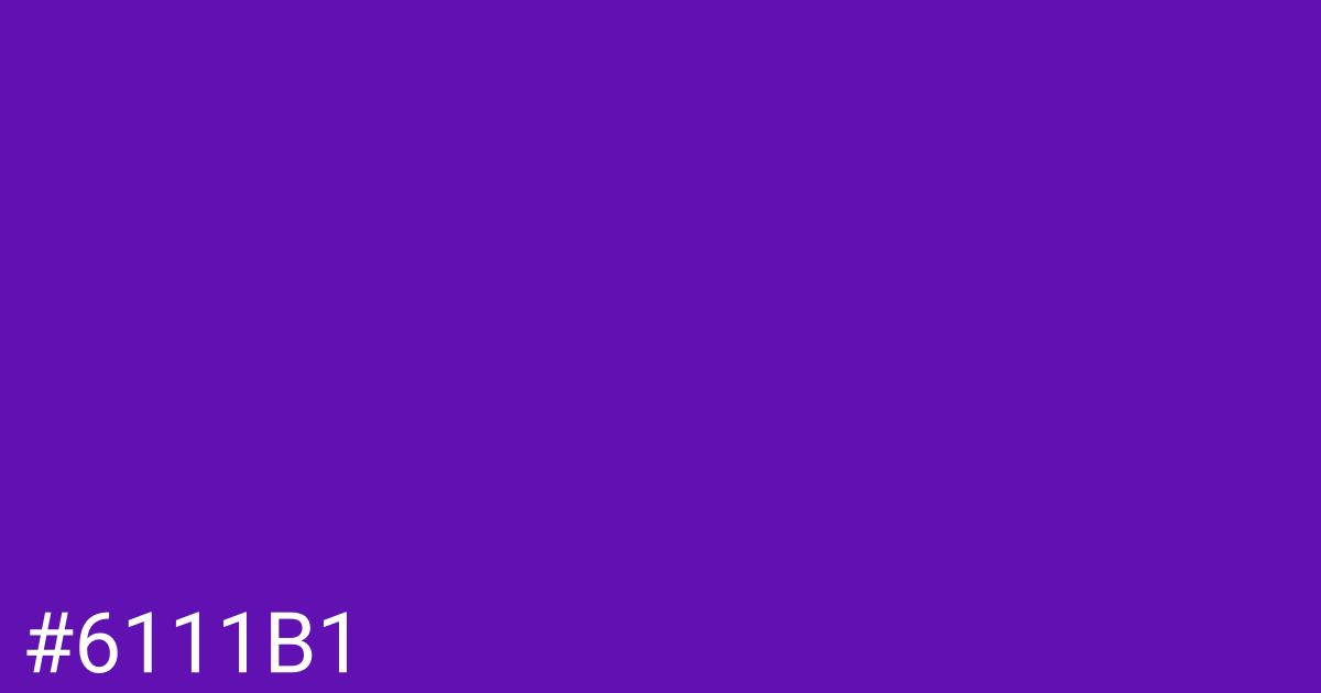 Hex color #6111b1 graphic