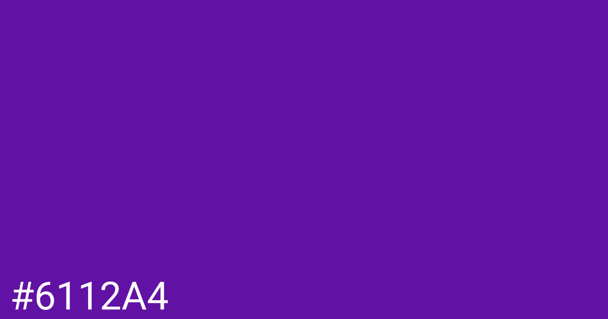Hex color #6112a4 graphic