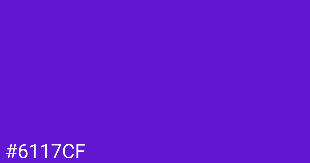 Hex color #6117cf graphic