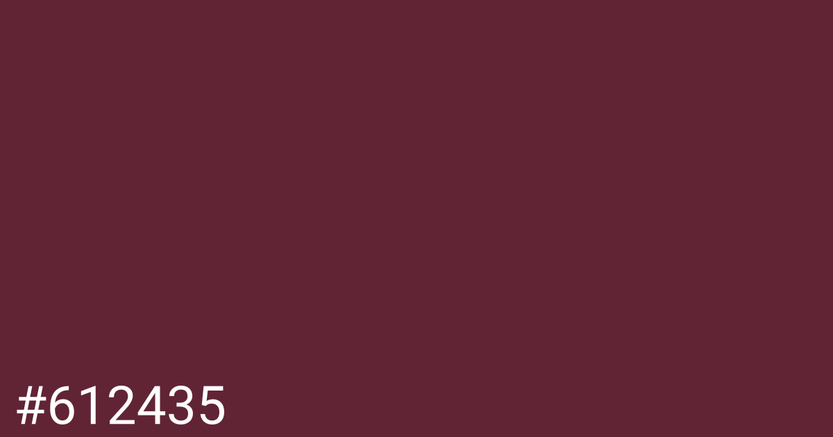 Hex color #612435 graphic