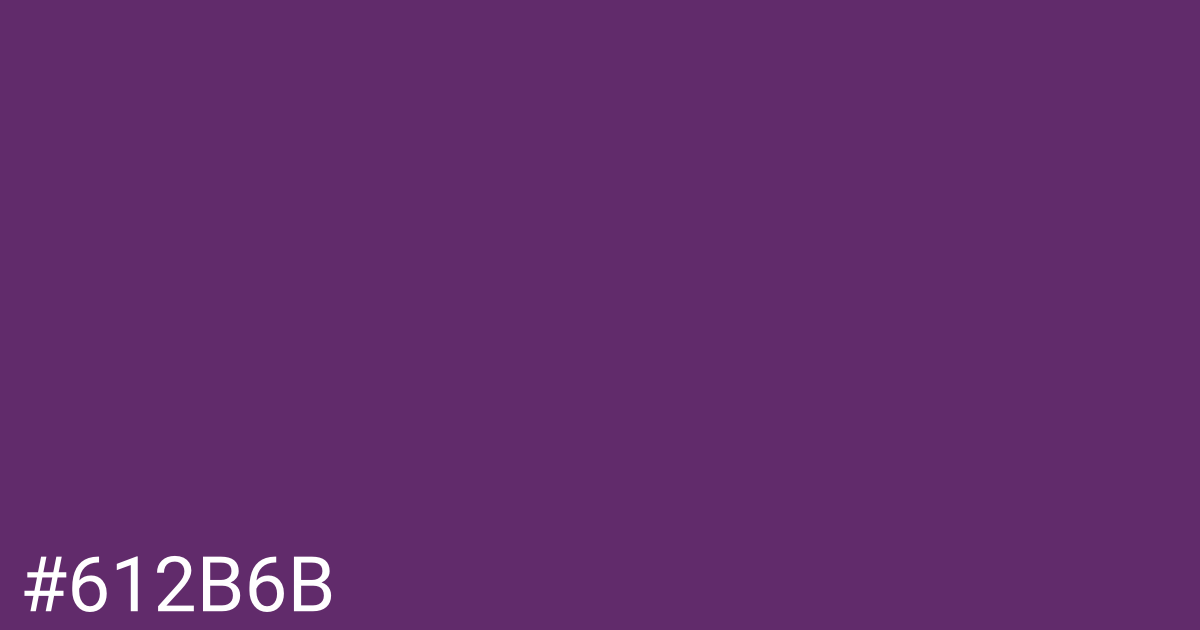 Hex color #612b6b graphic