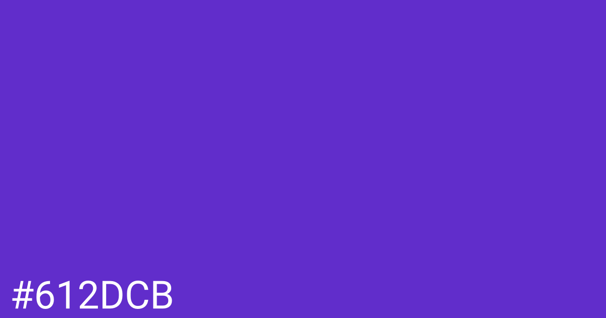 Hex color #612dcb graphic